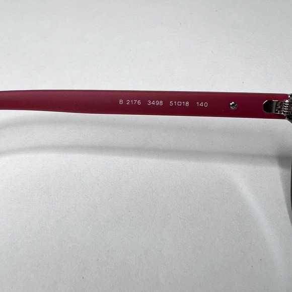 Burberry B 2176 Frames 3498 51-18 140 Polished Black w/Red Eye Glasses h3769 - Picture 5 of 7